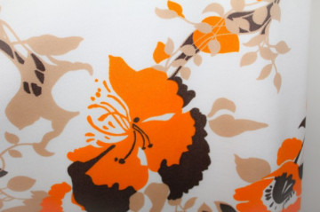 Rochie maxi flori portocalii anii '70