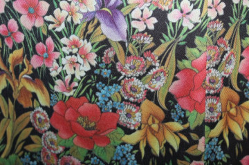Rochie print floral multicolor anii 70