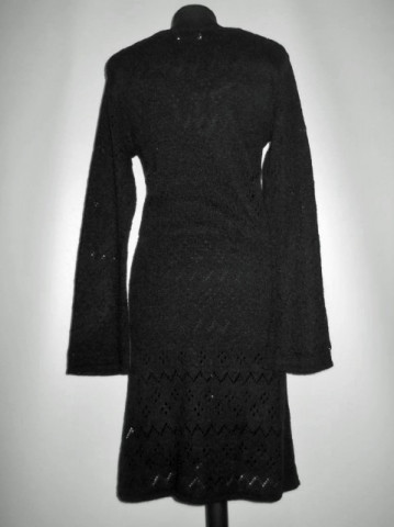 Rochie retro din tricot negru anii '90