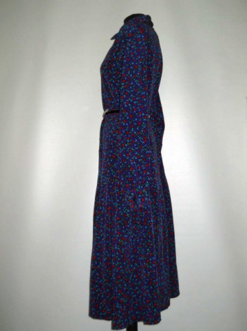 Rochie retro print floral "Marcelle Griffon" anii '80
