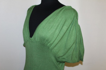 Rochie tricotata verde muschi repro anii '80