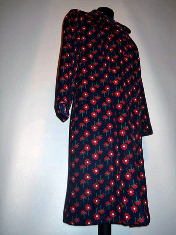 Rochie vintage flori rosii anii '60