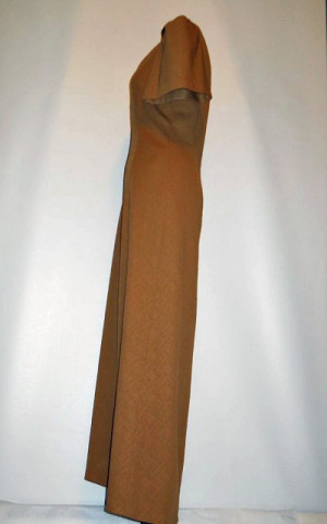 Rochie vintage maxi maro scortisoara anii '60