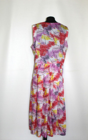 Rochie vintage print grafic multicolor – vibe retro anii ’70 - Img 3