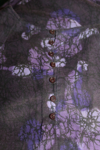 Rochie vintage violet cu cocarda si flori anii '60
