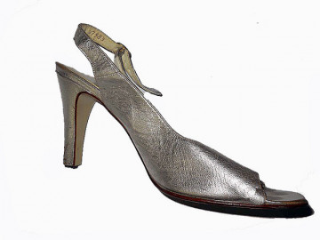 Sandale vintage argintii anii '70