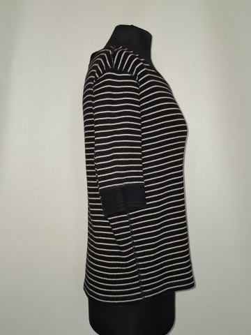 Bluză tricot Ralph Lauren, bleumarin cu alb - Img 3