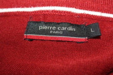 Bluză tricotată vișinie Pierre Cardin – anii ’90, model geometric - Img 7