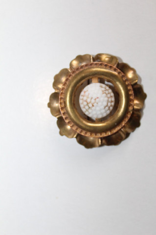 Broșă floare din alamă perioada edwardiană cca. 1900