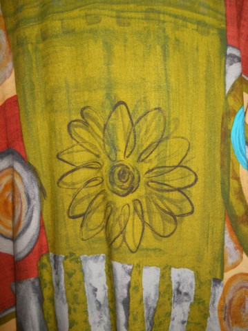 Camasa retro print abstract "Christine Laure" anii '80