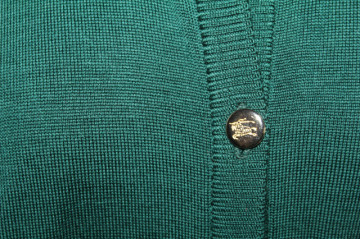 Cardigan verde Burberry anii 80