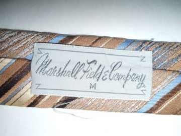 Cravata vintage maro deschis dungi "Pierre Cardin" anii '60