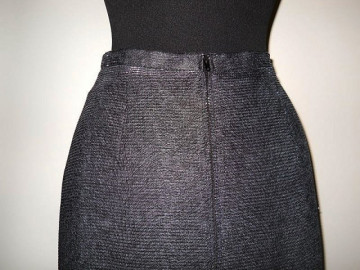 Fusta de ocazie lurex gri anii '80