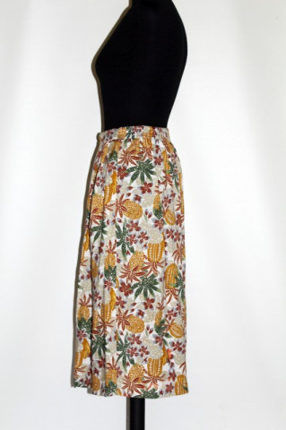 Fusta retro print ananas anii '80