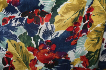 Fustă retro print floral multicolor anii 80