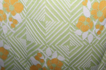 Fusta vintage flori portocalii in relief anii '60