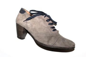 Ghetuțe gri repro anii ’40 – piele întoarsă, stil vintage - Img 5