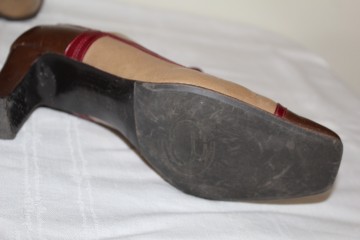 Ghetuțe stil pin‑up bicolor – piele naturală moale, vintage chic - Img 8