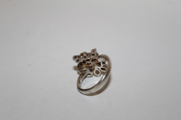 Inel vintage cu cristale și ametist – bijoux statement anii ’70 - Img 4