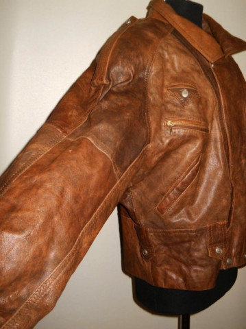 Jacheta retro din piele "Ollimac" anii '80