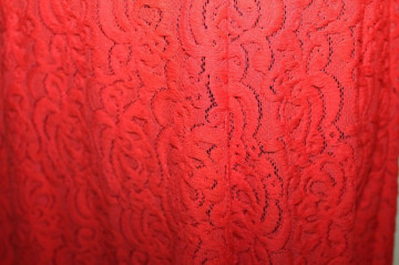Lounge robe din dantela rosie anii '70