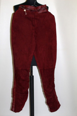 Pantaloni din piele întoarsă Gianni Versace anii 80
