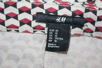 Pantaloni print geometric vișiniu – retro repro anii ’60 - Img 6