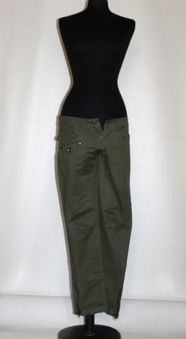 Pantaloni stil army Fox Company – vintage kaki, skinny