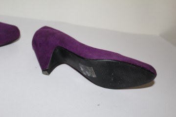 Pantofi violet toc conic repro anii 80 - Img 8