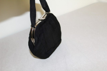 Poseta vintage din crepe negru anii '20
