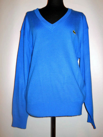 Pulover "Lacoste" albastru anii '70 - '80