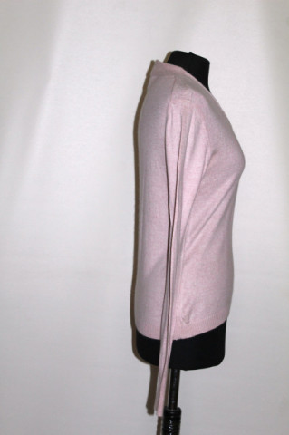 Pulover roz porțelan Only & Only – tricot fin vintage, stil Lolita - Img 5