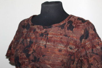 Rochie Altfel Fashion cu print vegetal – retro repro anii ’60 - Img 4