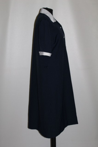 Rochie bleumarin dungi subțiri anii 80