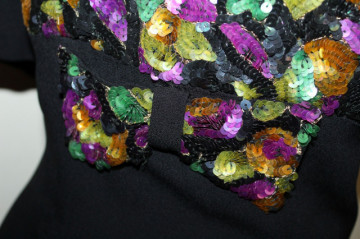 Rochie de ocazie bust paiete multicolore anii 60