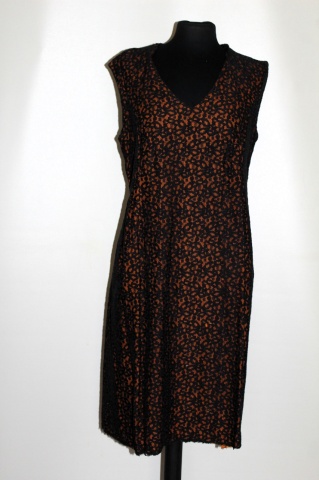 Rochie de ocazie din dantelă neagră – anii ’60, contrast portocaliu - Img 2