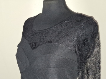 Rochie de ocazie Graffith repro anii ’80 – dantelă & poliester multicolor - Img 5