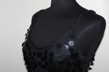 Rochie de ocazie paiete negre anii ’90 - Img 5