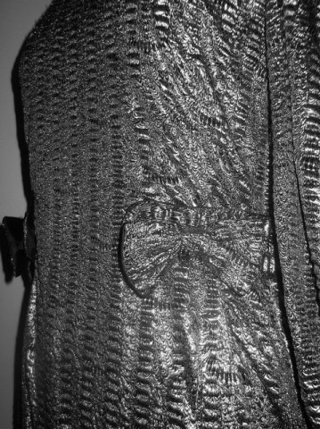 Rochie de ocazie print pictat argintiu anii '60