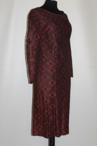 Rochie de ocazie vintage cu flori cărămizii – anii ’50 - Img 4