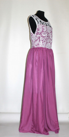 Rochie de seară retro cu bust din dantelă – repro anii ’70 - Img 4