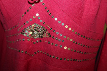 Rochie de seara rosu Shiraz anii '70