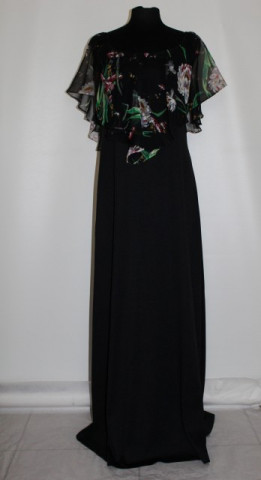 Rochie de seara vintage volane flori anii '70