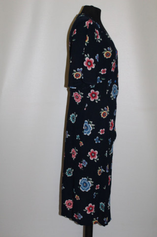 Rochie din pânză topită print floral anii 90