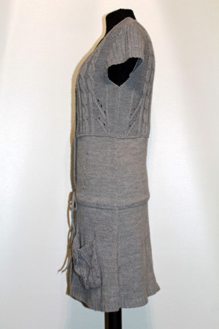 Rochie gri tricotata repro anii '70