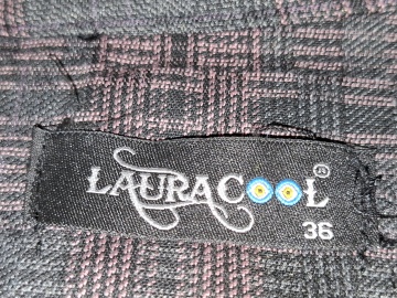 Rochie Laura Cool repro anii 50, carouri roz și verde închis - Img 8