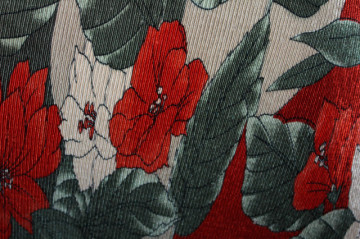 Rochie plisată cu print floral verde și cărămiziu – anii ’90 - Img 6