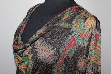 Rochie print paisley Cacharel anii 70