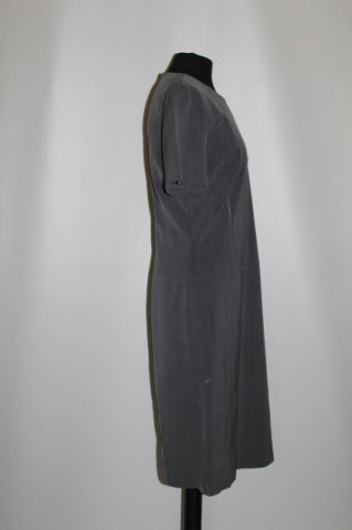 Rochie retro Miss Coccapani repro anii ’60 – gri elegant cu cusături ornamentale - Img 2