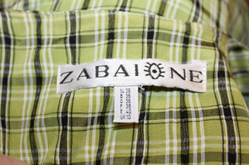 Rochie retro Zabaione din viscose și acetat – carouri verde‑acid și negru, anii ’90 - Img 7